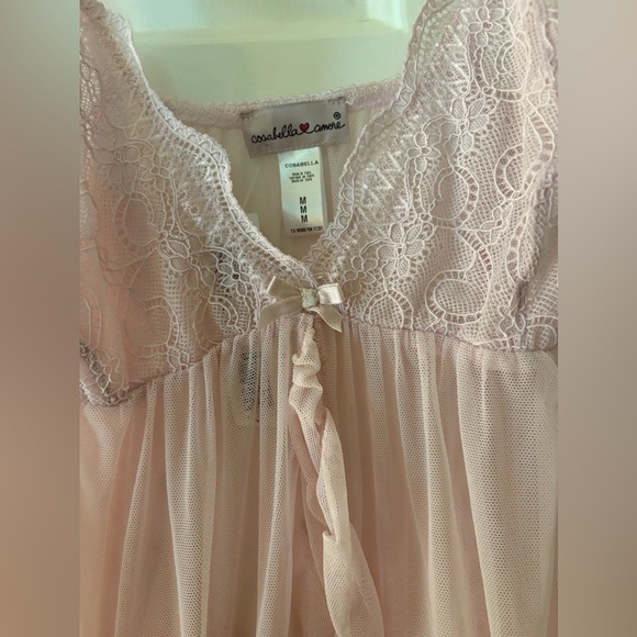 NWT Cosabella Amore Ciao Bella Open Chemise Powder Pink Size Medium - Picture 2 of 6